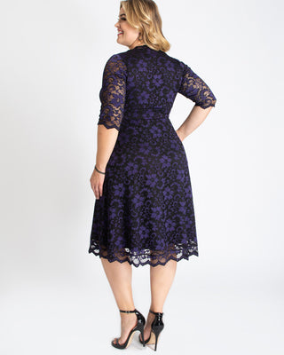 Mon Cherie Lace Dress in Violet Noir Lace