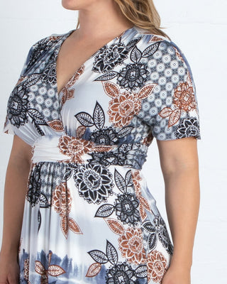 Vienna Maxi Dress  in Artful Stencil Print