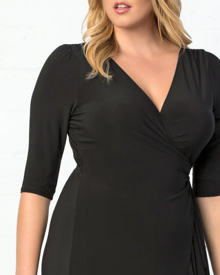 Whimsy Wrap Dress in Black