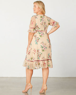 Wildflower Embroidered Dress in Pink/Blush