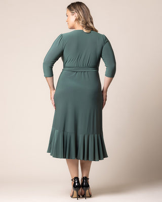 Whimsy Wrap Dress - Sale! in Fern Green