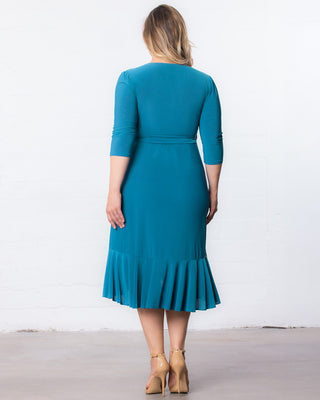 Whimsy Wrap Dress - Sale! in Blue Jade