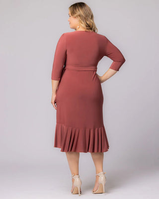 Whimsy Wrap Dress - Sale! in Marsala