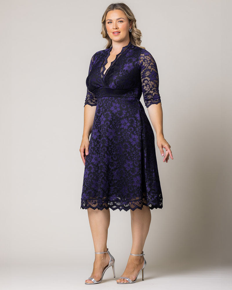 Floral Lace Dress Plus Size Lace Dress with Pockets – Kiyonna