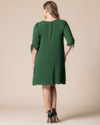 Women's Plus Size Manhattan A-Line Shift Dress in Clover Green