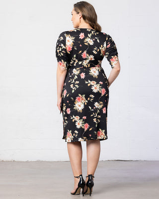 Eden Faux Wrap Dress  in Midnight Meadow Print