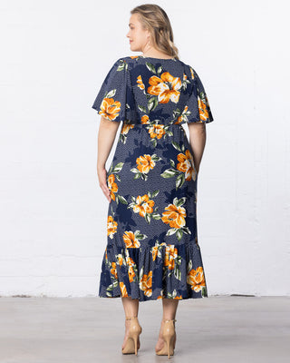 Madrid Maxi Maxi Dress in Amber Blossom Print