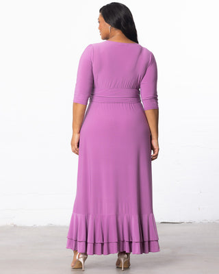 Veronica Ruffled Evening Gown in Lilac