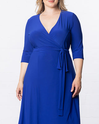 Essential Wrap Dress in Sapphire Blue
