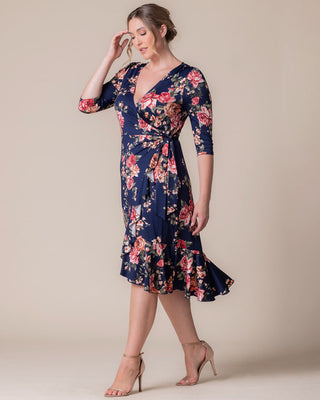 Flirty Flounce Wrap Dress in Coming Up Roses