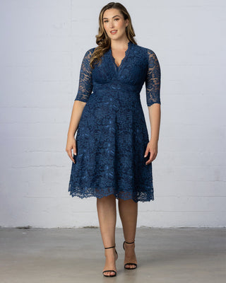 Mademoiselle Lace Cocktail Dress in Navy