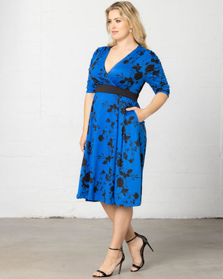Gabriella Dress  in Blue Floral Impressions