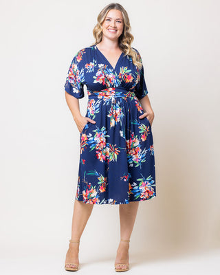 Gia Midi Dress in Belize Blooms