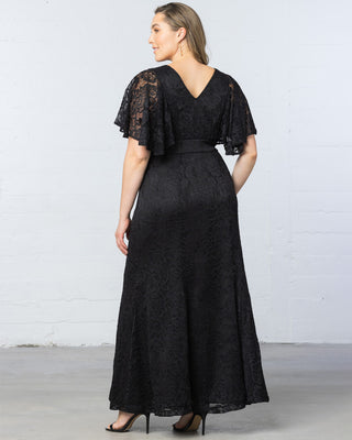 Duchess Lace Evening Gown in Black