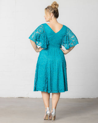 Camille Lace Cocktail Dress  in Teal Topaz