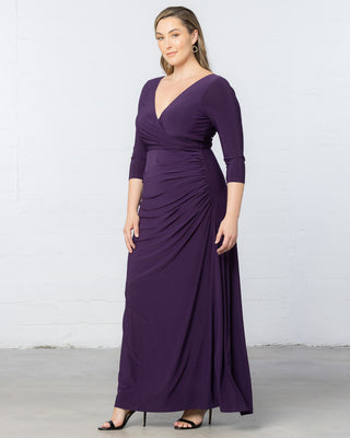 Gala Glam Evening Gown in Imperial Plum