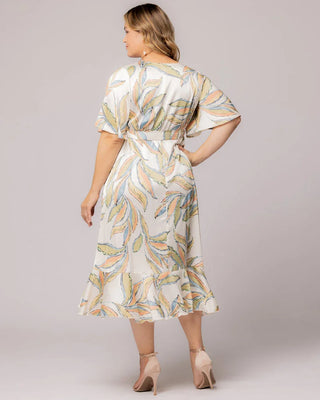 Chloe Wrap Dress - Sale! in Artful Leaves