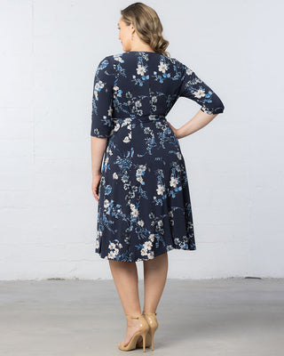 Signature Print Wrap Dress in French Blue Garden