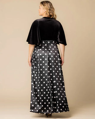 Radiant Opulence Evening Gown in Polka Dot