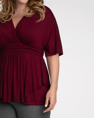 Promenade Top in Burgundy