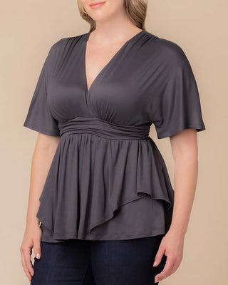 Promenade Top in Charcoal Grey