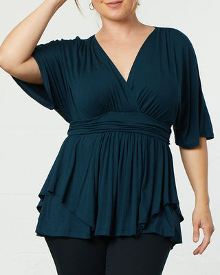 Promenade Top in Deep Teal