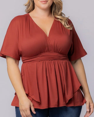 Promenade Top in Terracotta