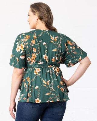 Encore Print Top in Green Garden