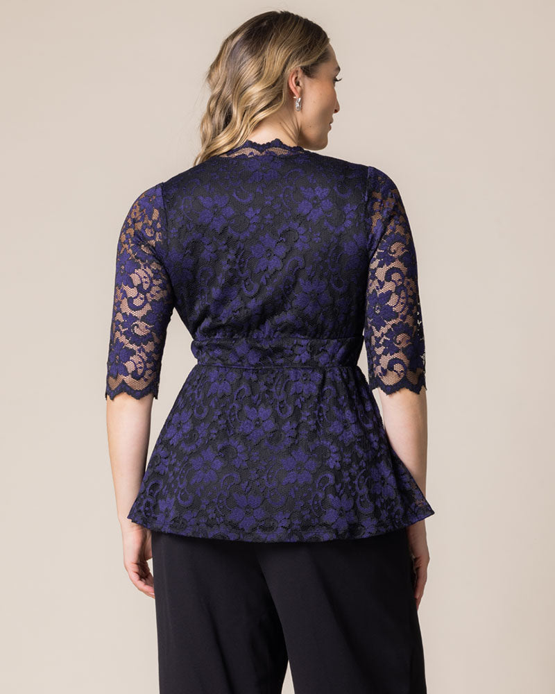 Navy blue lace top sale