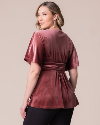 Park Avenue Velvet Top in Mauve Rose