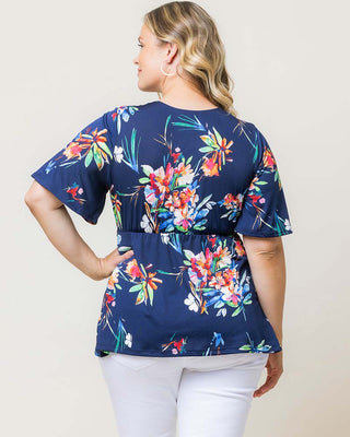 Abby Twist Front Top in Belize Blooms