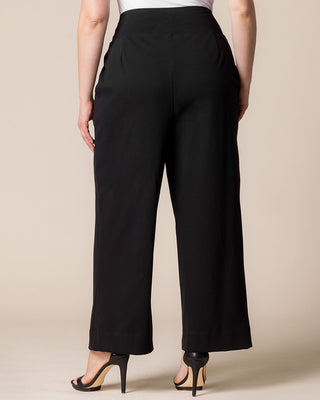 Polished Ponte Pants in Black Noir