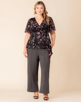Polished Ponte Pants in Charcoal Grey