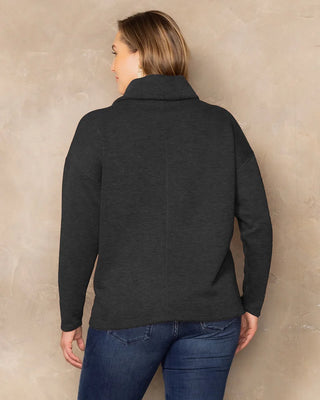 Astrid Long Sleeve Turtleneck Sweater in Back Noir