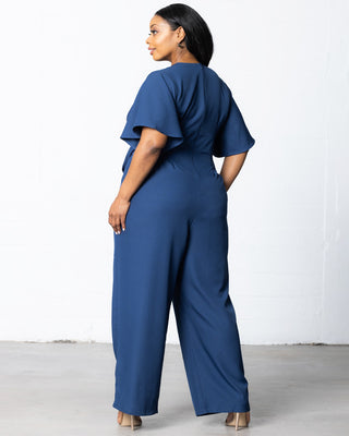 Charisma Crepe Jumpsuit  in Nouveau Navy