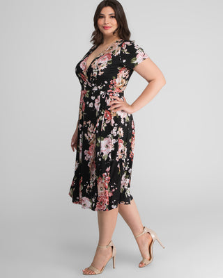 Harper Party Dress in Black Floral Print