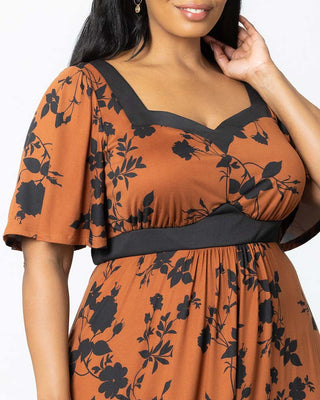 Icon Maxi Dress  in Auburn Floral Impressions