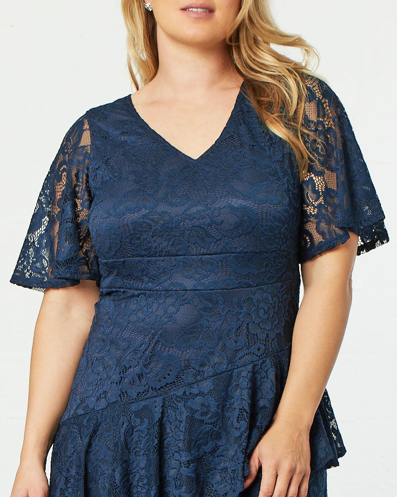 Plus Size Lace Affair Cocktail Dress by Kiyonna Plus Size Lace Affair Cocktail Dress by Kiyonna
