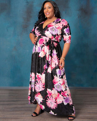 Cara Velvet Wrap Dress - Sale!