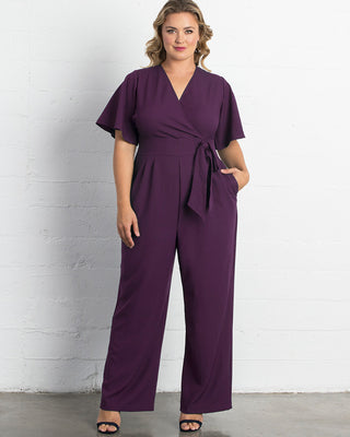 Charisma Crepe Jumpsuit  in Majestic Purple