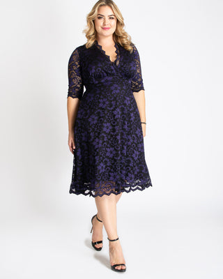 Mon Cherie Lace Dress in Violet Noir Lace