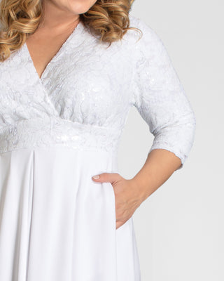 Starlight Sequined Wedding Gown in Ivory