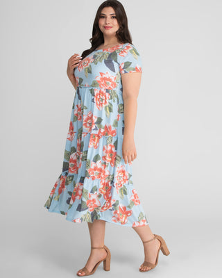 Tara Floral Plus Size Maxi Dress - Sale!