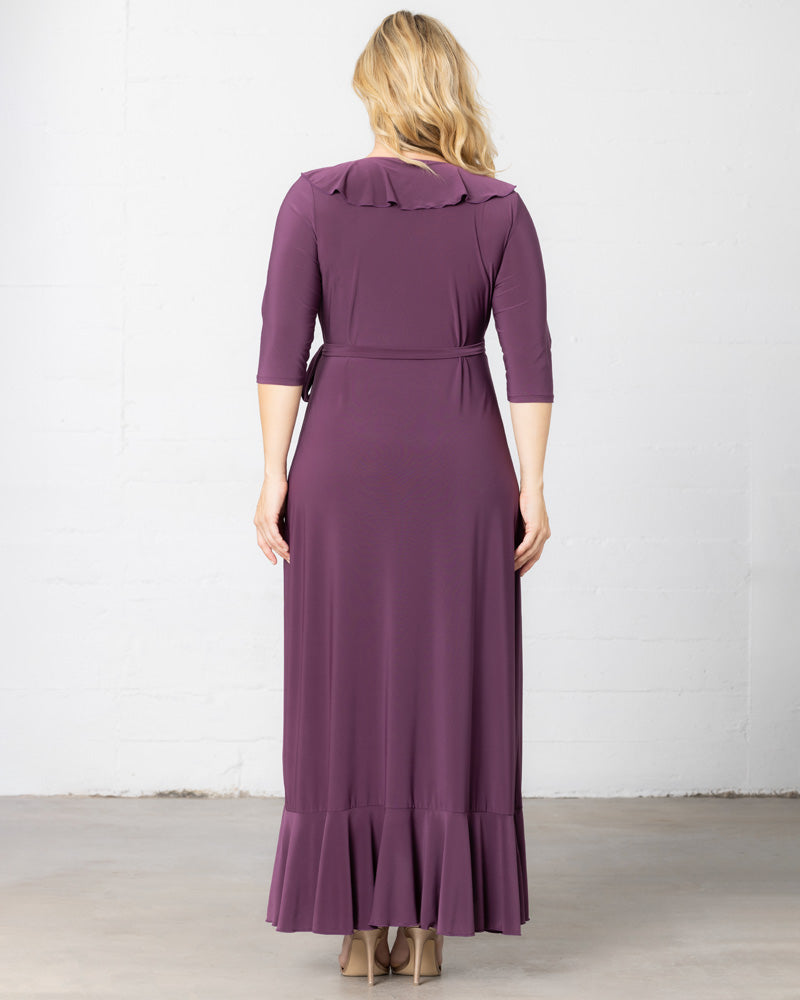 Plus Size Maxi Dresses | Kiyonna Plus Size Maxi Wrap Dress