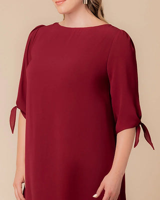 Manhattan A-Line Shift Dress in Cranberry