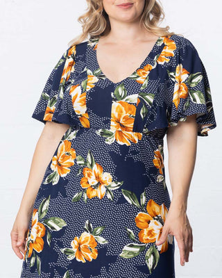 Madrid Maxi Maxi Dress in Amber Blossom Print