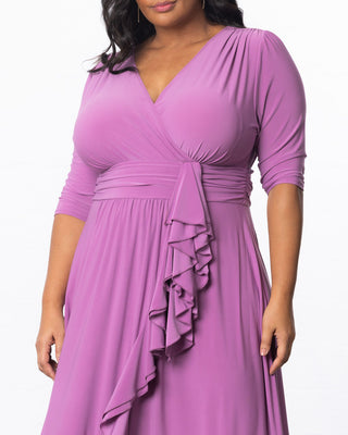Veronica Ruffled Evening Gown in Lilac