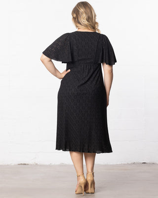 Lucy Eyelet Maxi Dress in Black Noir