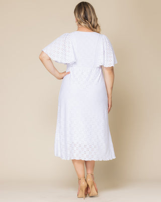 Lucy Eyelet Maxi Dress in White