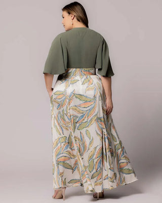 Avisa A-Line Evening Gown - Sale! in Artful Leaves